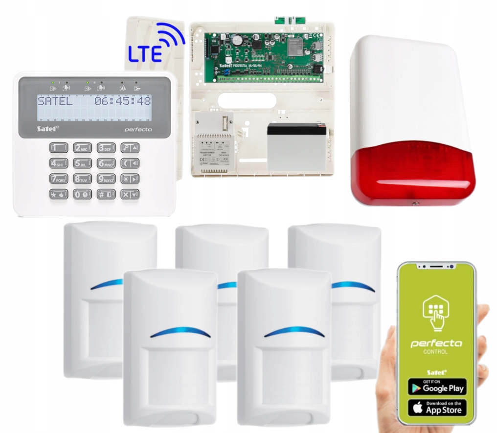 System Alarmowy Do Domu Satel Perfecta 16 Lte 4G 5 Czujek Bosch Aplikacja