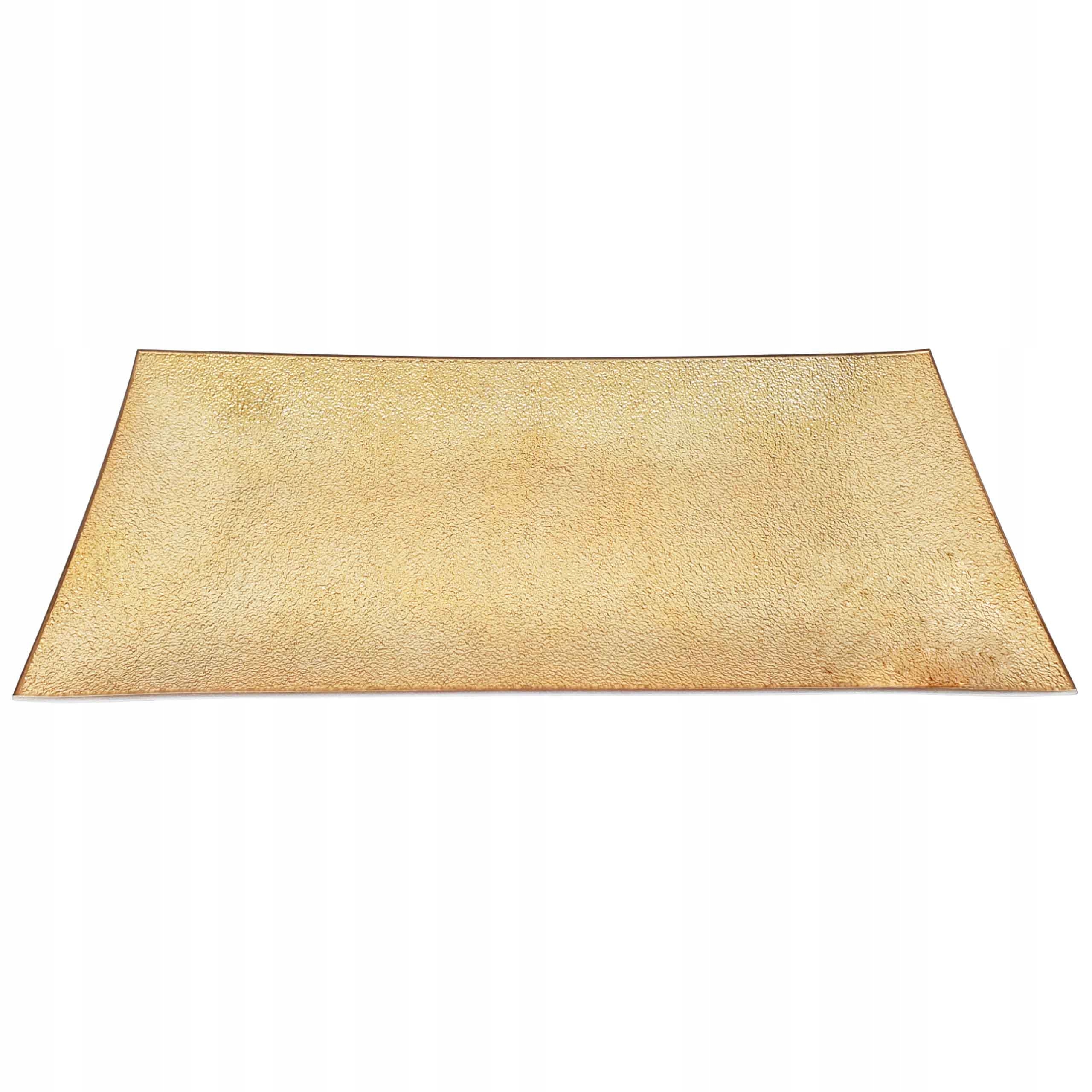 

Podstawka na świece Prostokąt szkło 26cm M złota