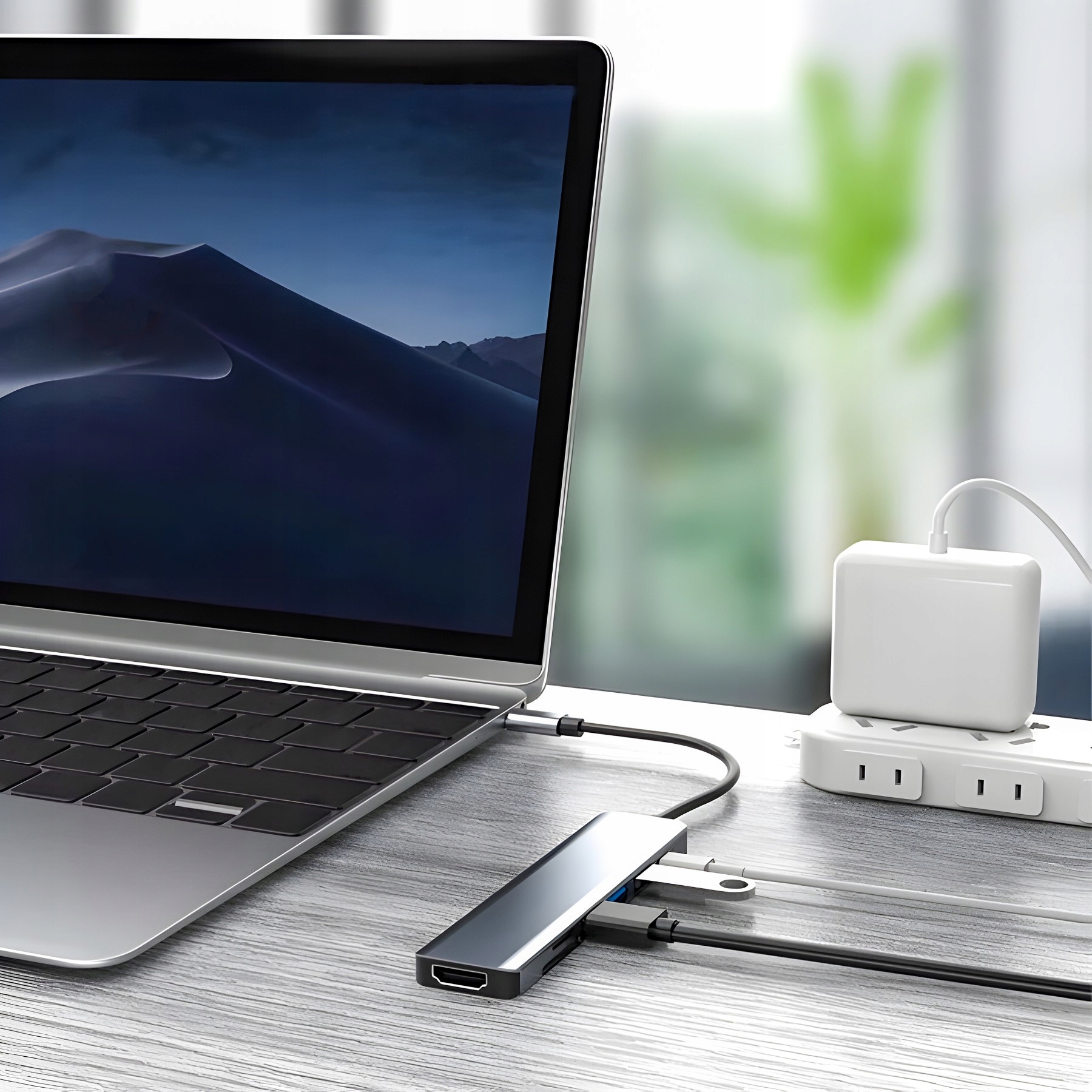 HUB ADAPTER ROZDZIELACZ USB-C 7W1 HDMI USB C 3.0 KART SD MICRO 100W 4K Typ portów USB-C