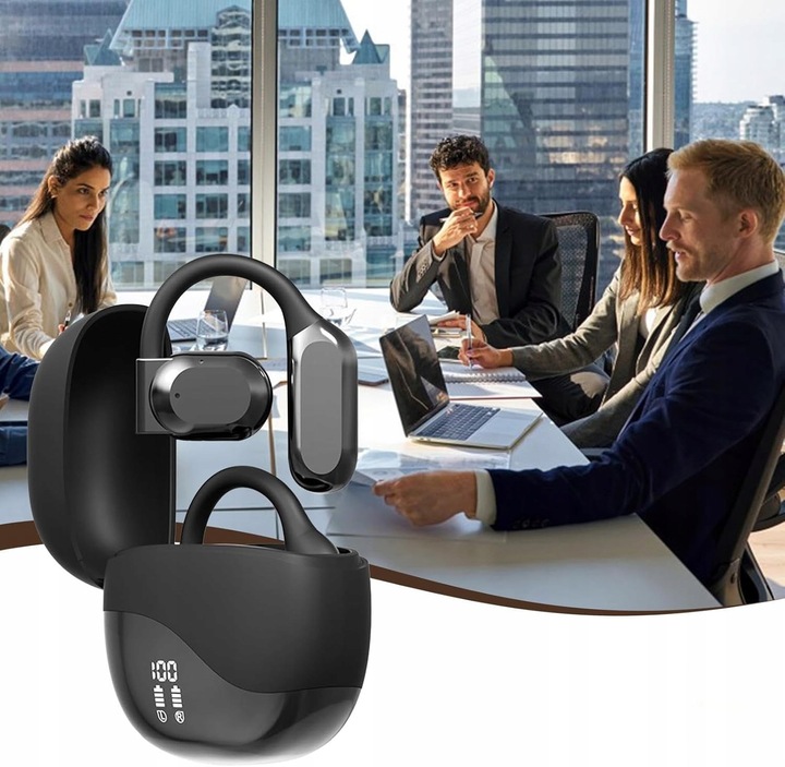 Ai Słuchawki Tłumaczące Bezprzewodowy 144 Języki Bt 5.3 Nauszne czarny