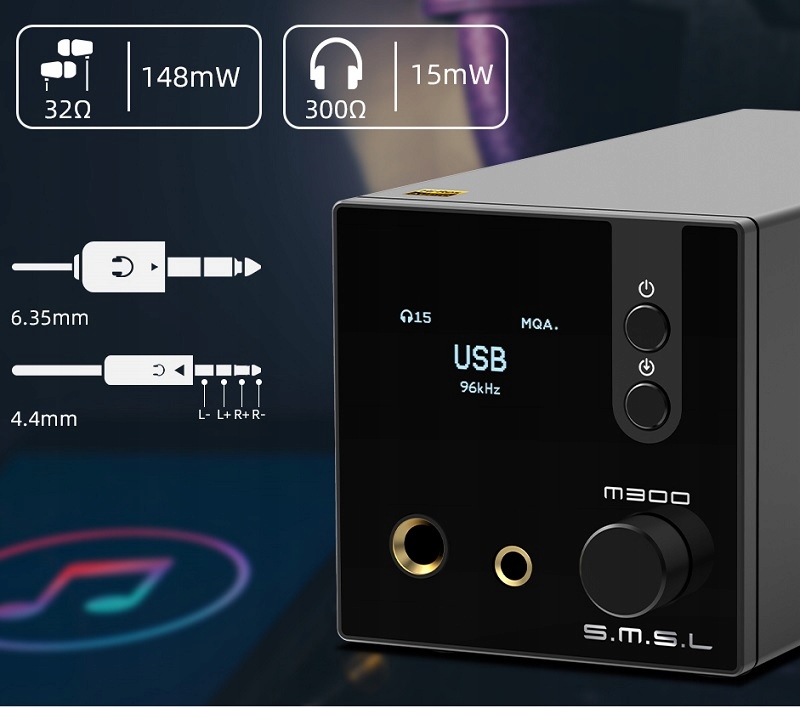 SMSL M300SE DAC AMP ze wsparciem MQA Kod producenta M300SE