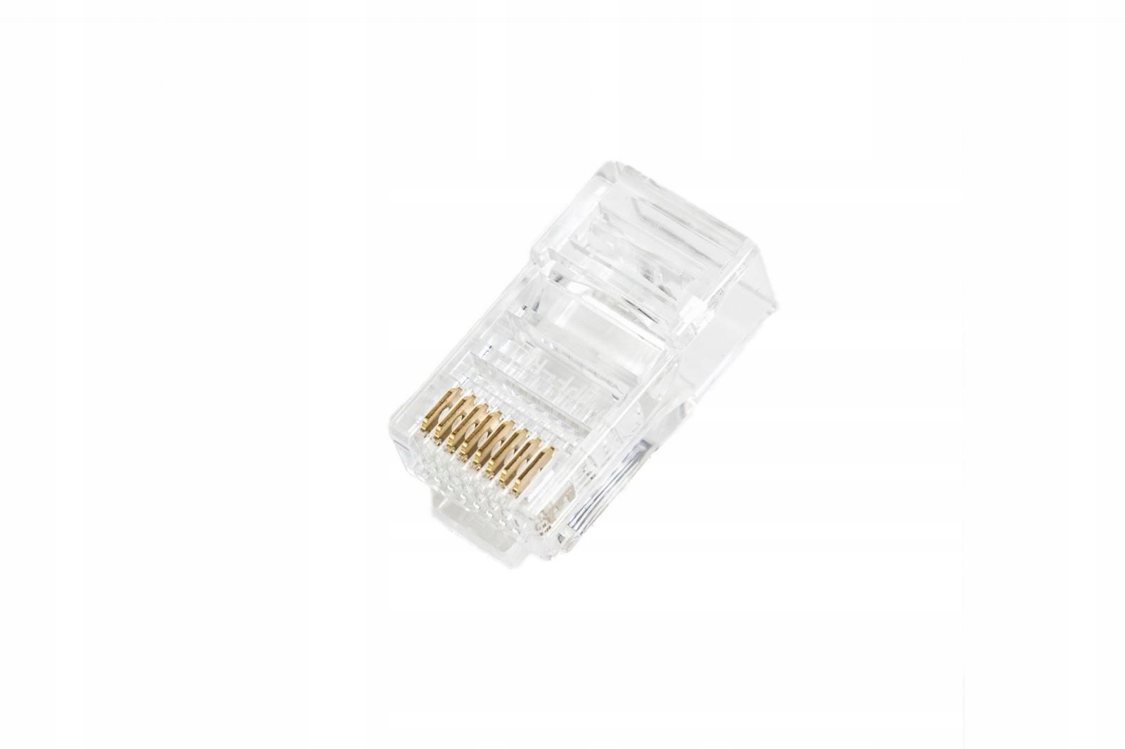Wtyk RJ45 8P8C przelotowy, kat.5e, nieekranowany, Awg 26-24, opakowanie 100