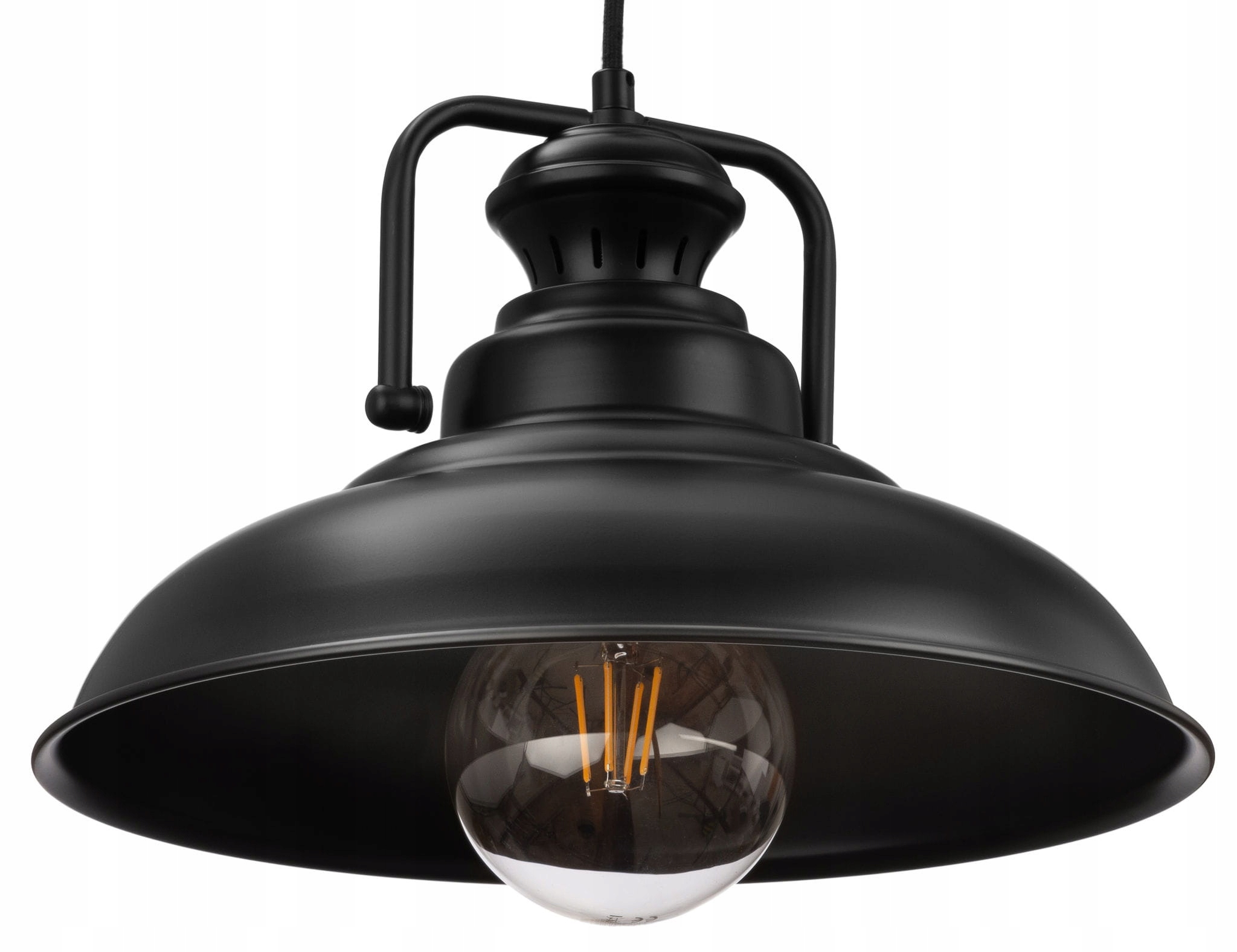 Lampa wisząca metalowa Rustykalna czarna