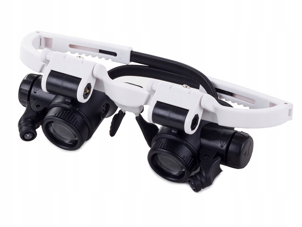 PROFESJONALNA LUPA OKULAROWA NAPRAWCZA Z PODŚWIETLENIEM 2 LED 8x 23x Stan opakowania oryginalne