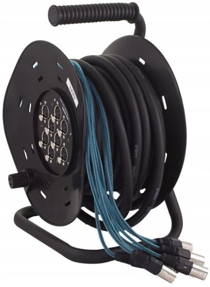 Viacpárový multicore mikrofónový kábel 8x Xlr 15 m bubon the sssnake Mct 8