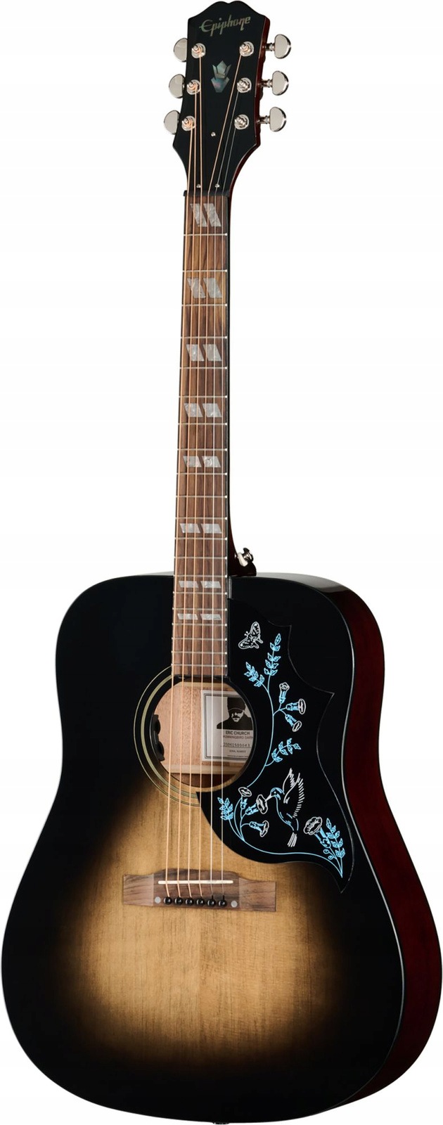 Epiphone Eric Church Hummingbird DarkStudio Cobra Burst E-akustická kytara