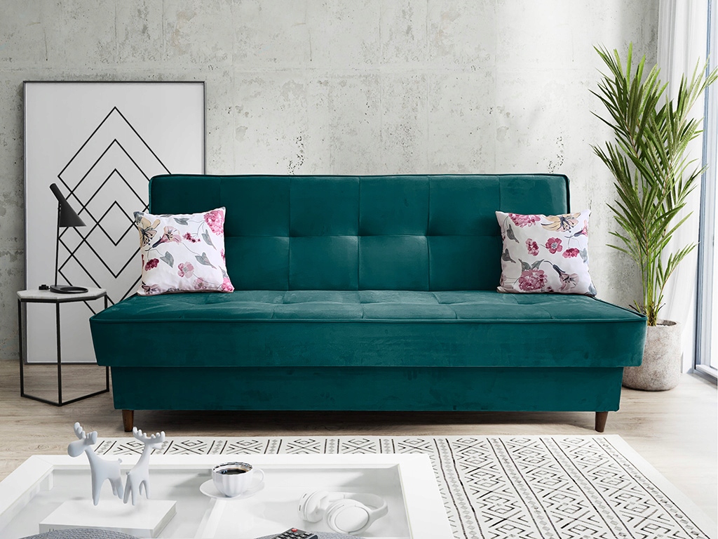 Wersalka kanapa sofa rozkładana JOY + poduszki Głębokość mebla 77 cm