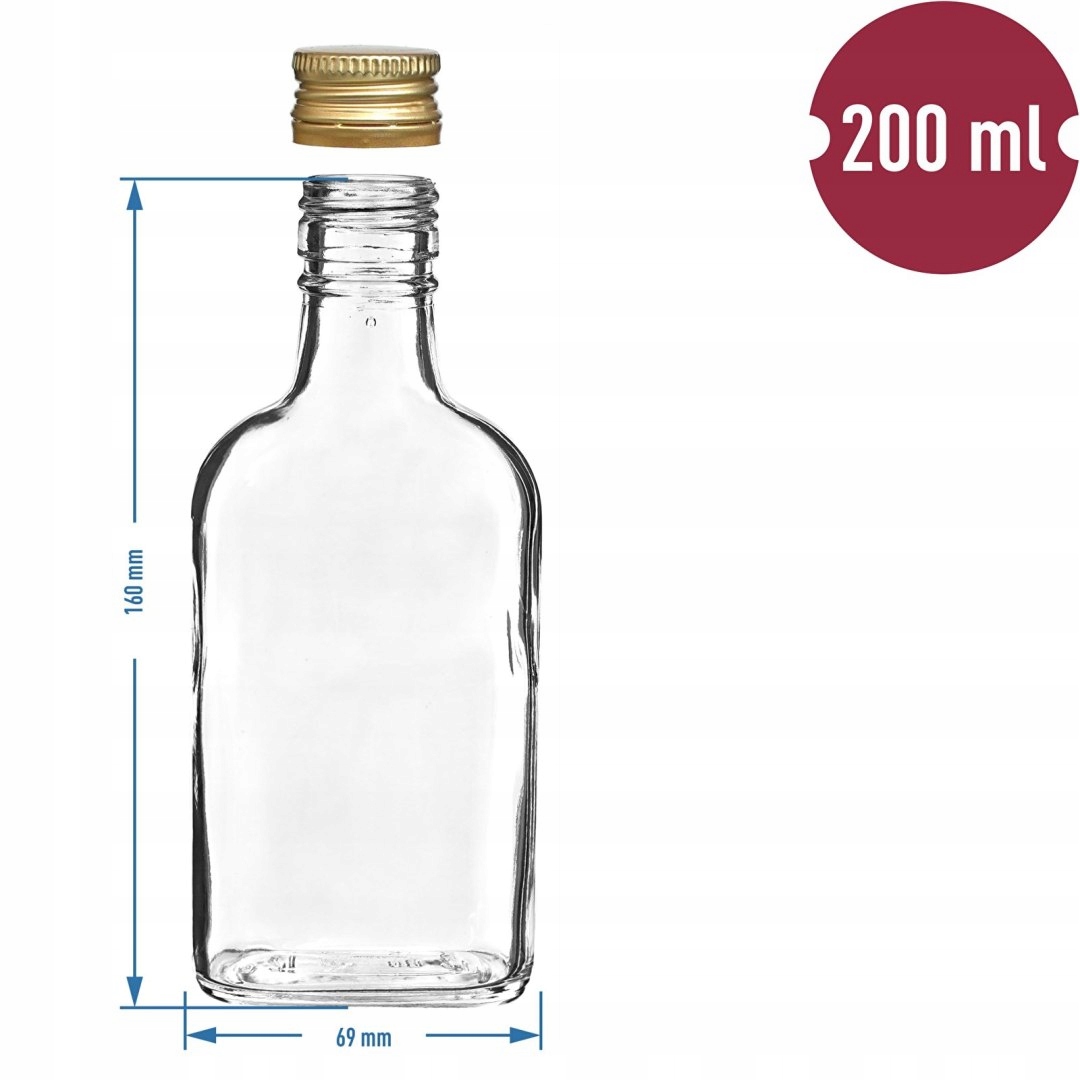 butelka piersiówka  200ml na wódkę 10szt. | 631410 — 5