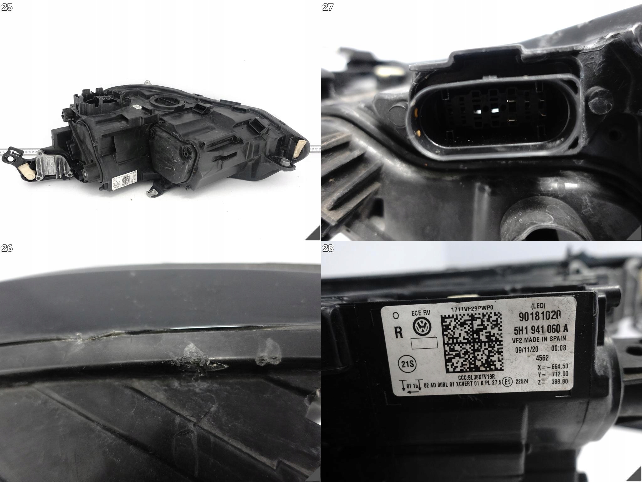 VW GOLF 8 VIII GTI 5H0 5H1 19-24 light FULL LED MATRIX IQ.LIGHT right front