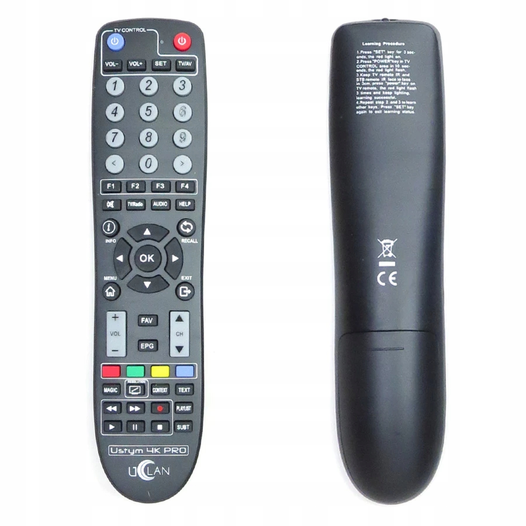 Originálny Diaľkový Ovládač uClan Ustym 4K Pro 2v1 Tv Novinka