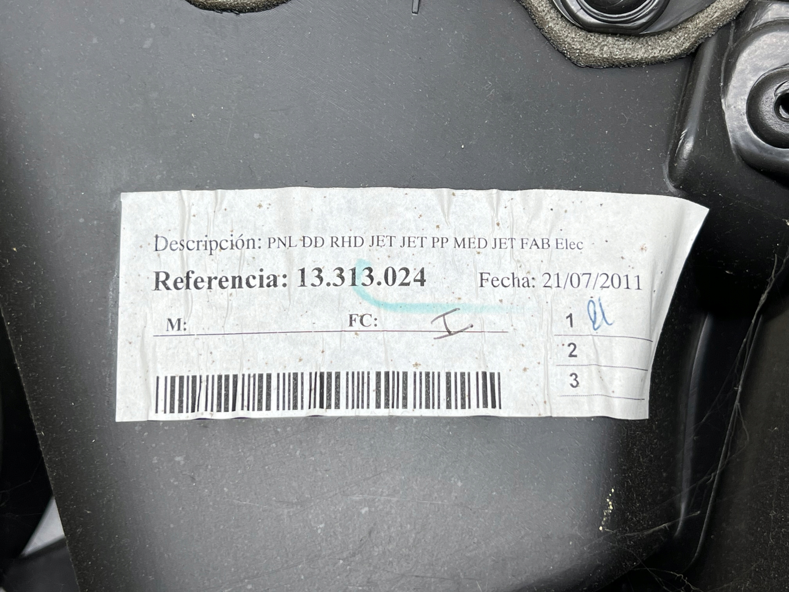 OPEL MERIVA B side upholstery door right front 5D 13313024