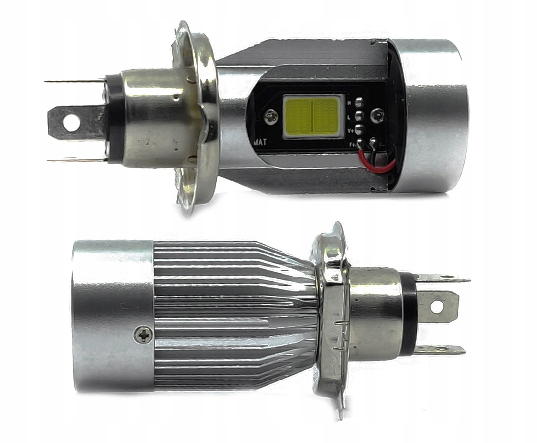 ŻARÓWKA LED H4 25W MOTOCYKL SKUTER TOP WHITE BLUE Stan opakowania oryginalne