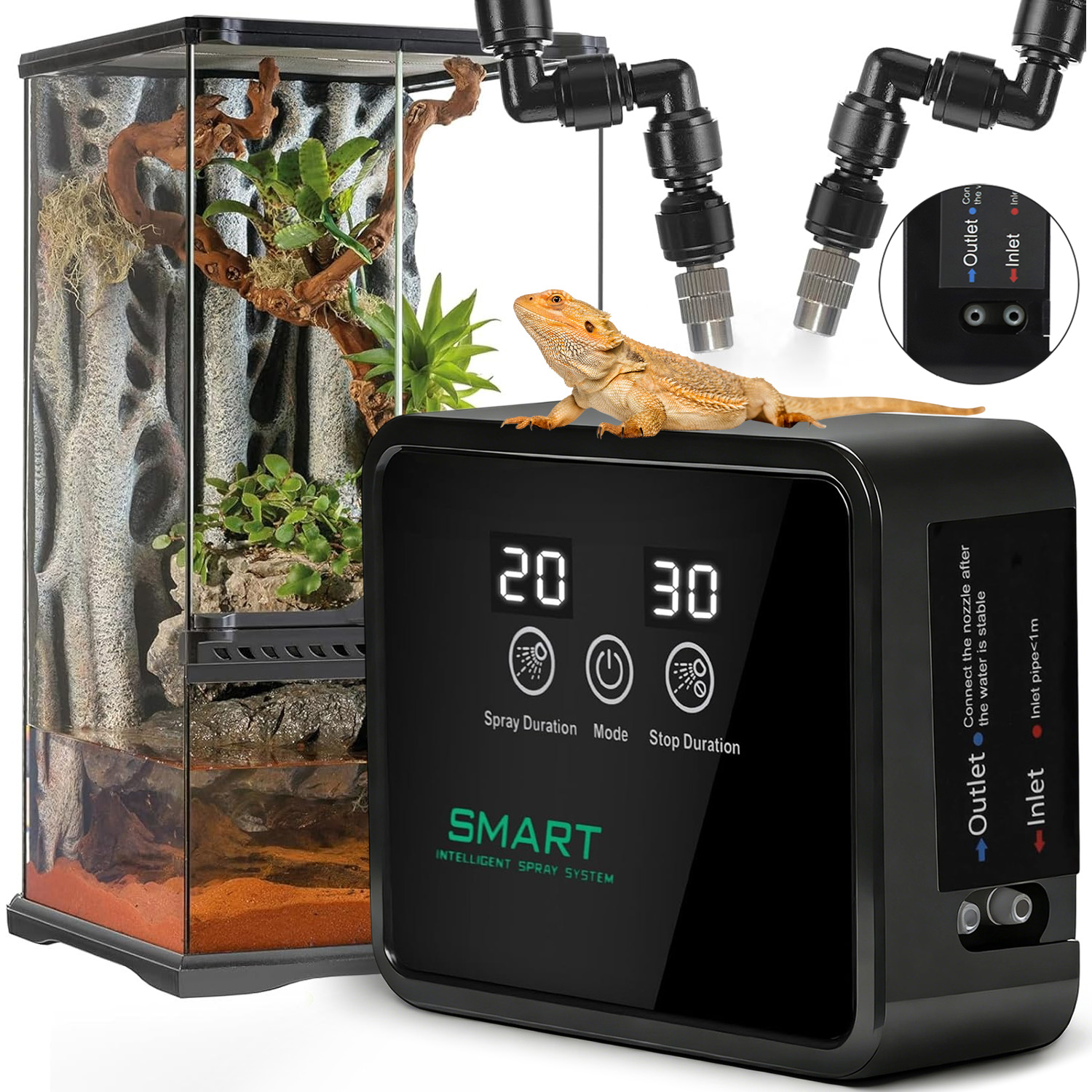 Levně Inteligentní Stříkací Systém – Automatický Zvlhčovač Pro Plazy A Obojživelníky