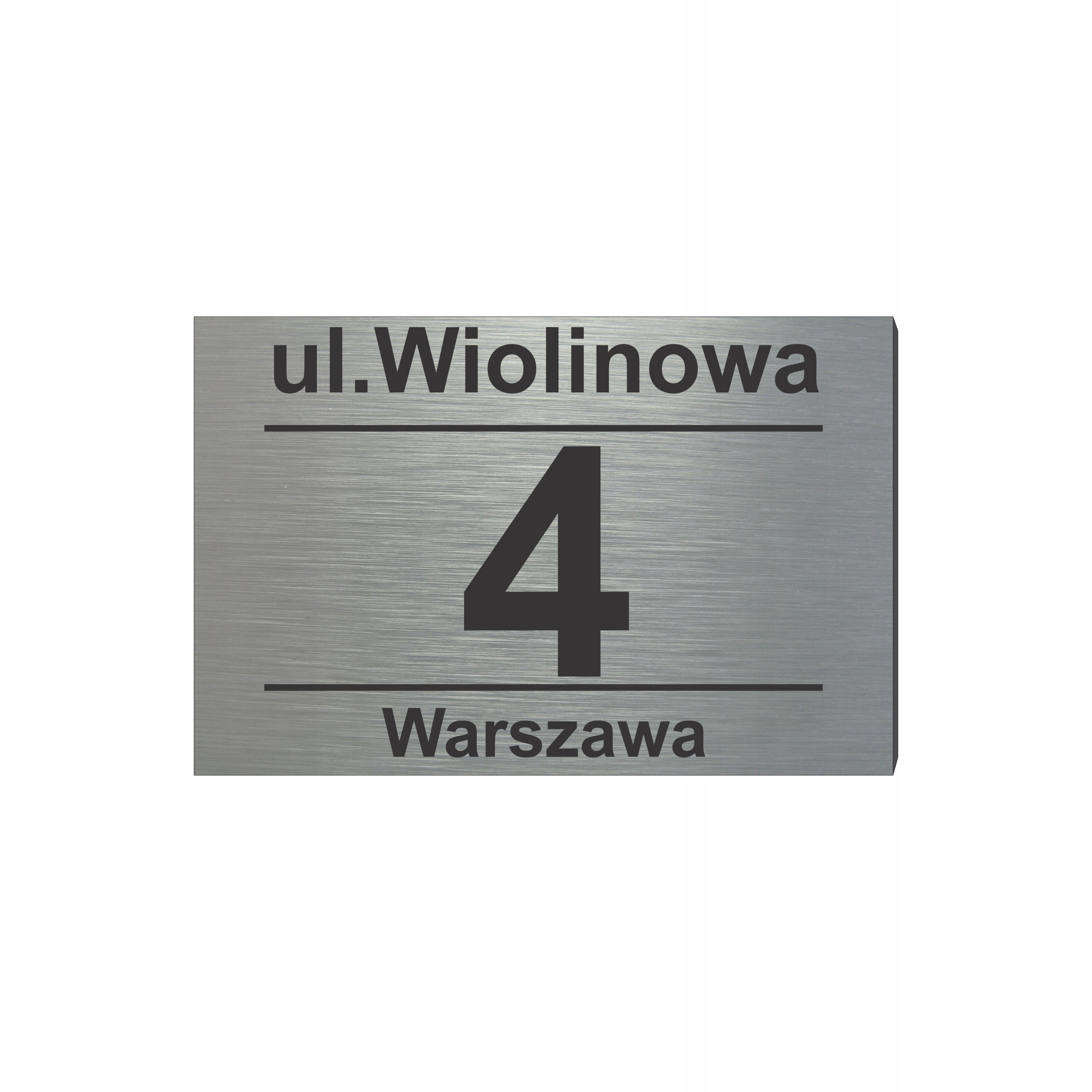 Tabliczka z numerem budynku domu nadruk UV