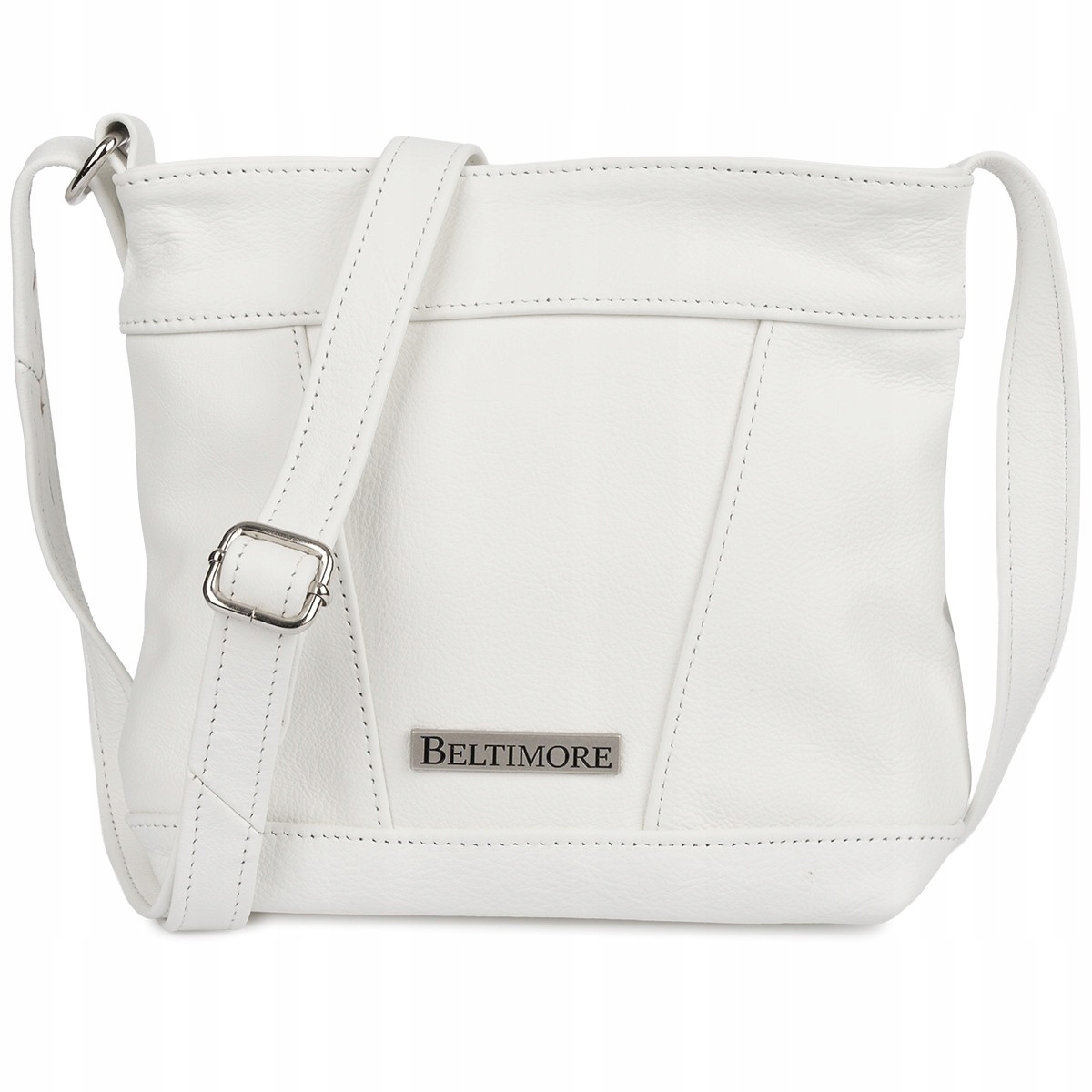 Dámská kožená kabelka přes rameno malá premium bílá klasická Beltimore