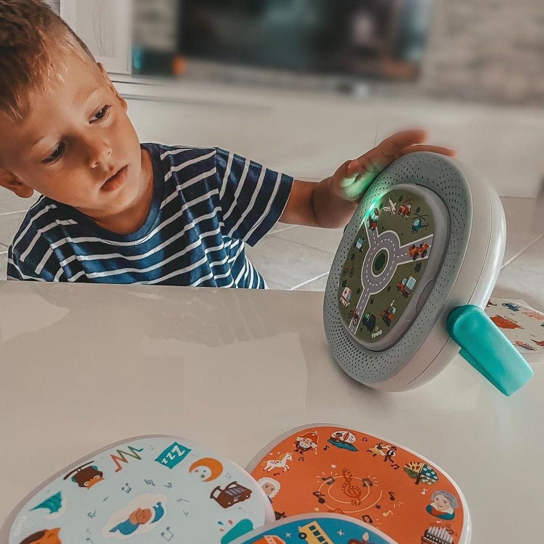 INTERAKTYWNA ZABAWKA EDUKACYJNA NAUKA JĘZYKÓW 5 DYSKÓW TIMIO Głębokość produktu 5.5 cm