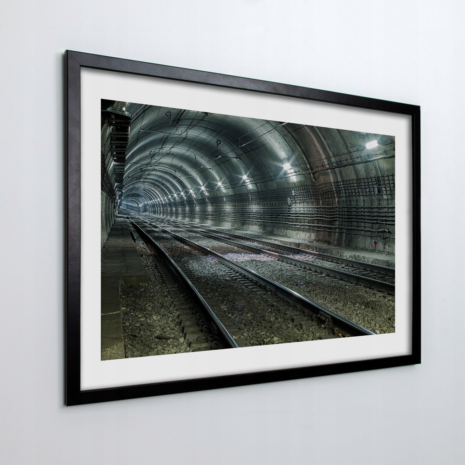 Obraz v ráme na stenu Tunel chodba koľaje 100x70