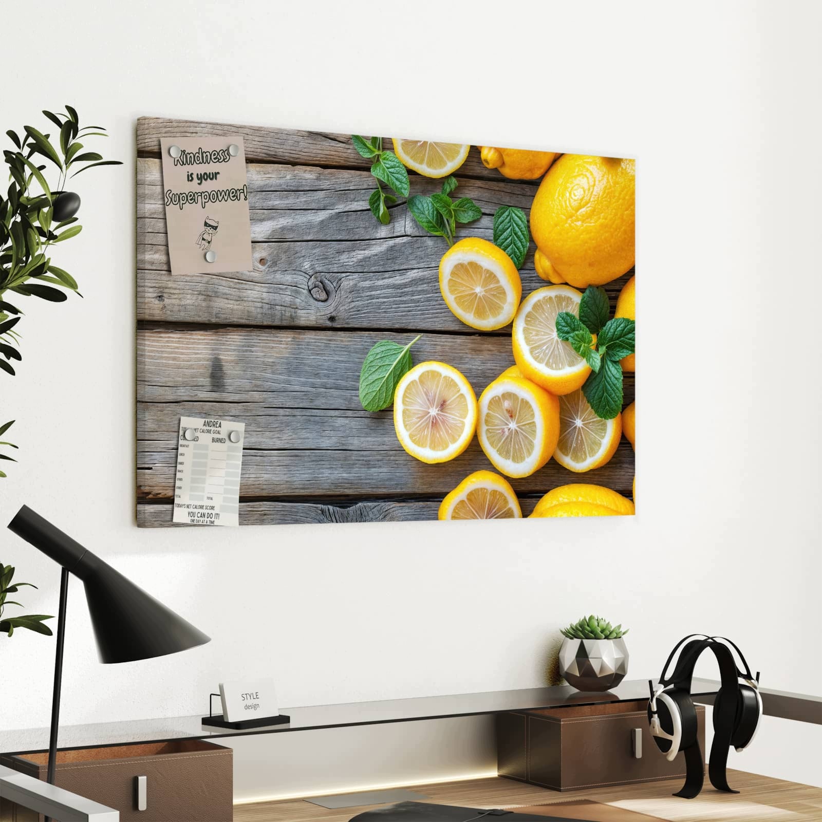 Magnetická tabule Cytryna Svěží 60 × 40 cm