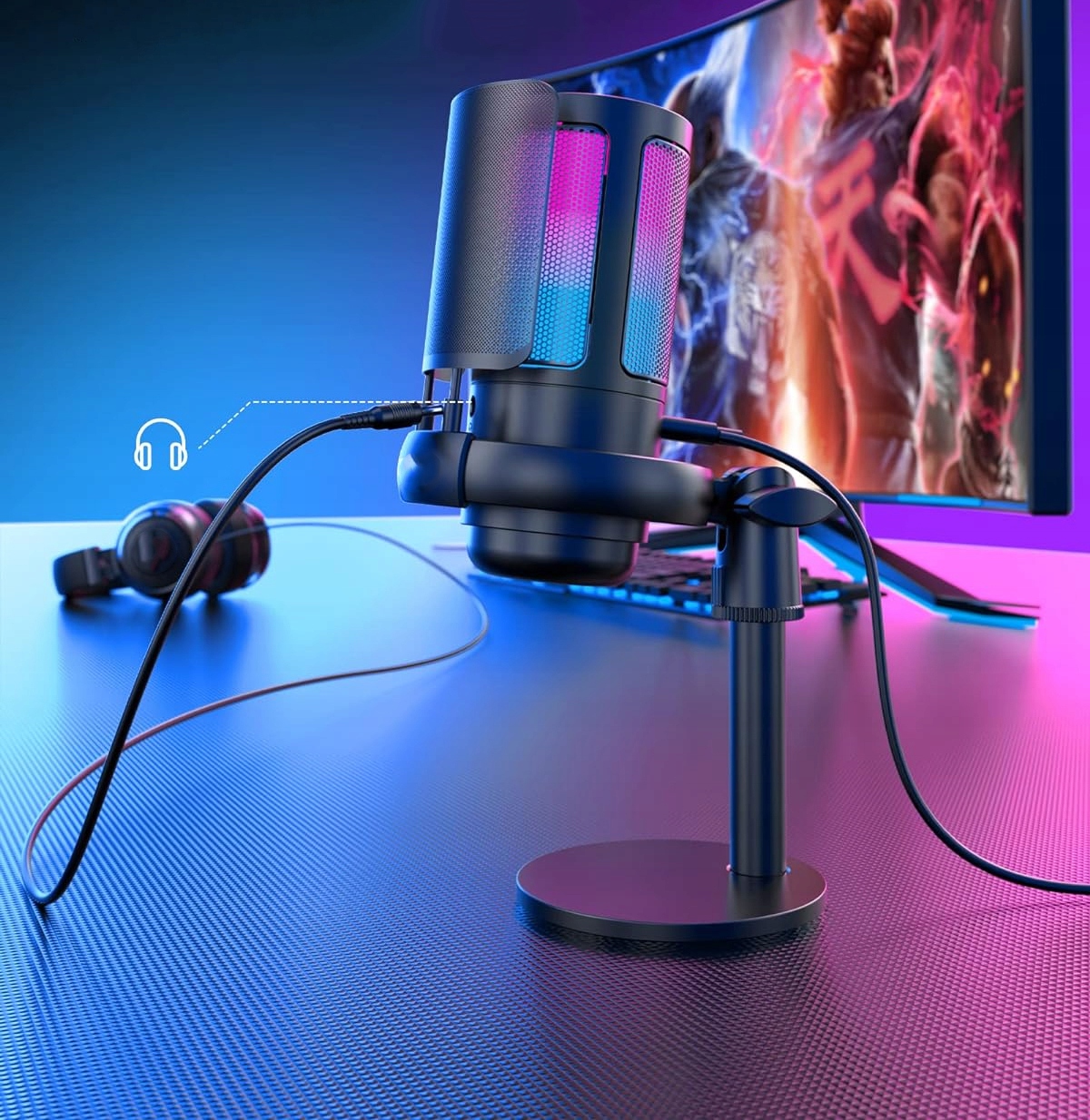 MIKROFON DEFENDER IMPULSE GMC 600 RGB STREAMING — 20