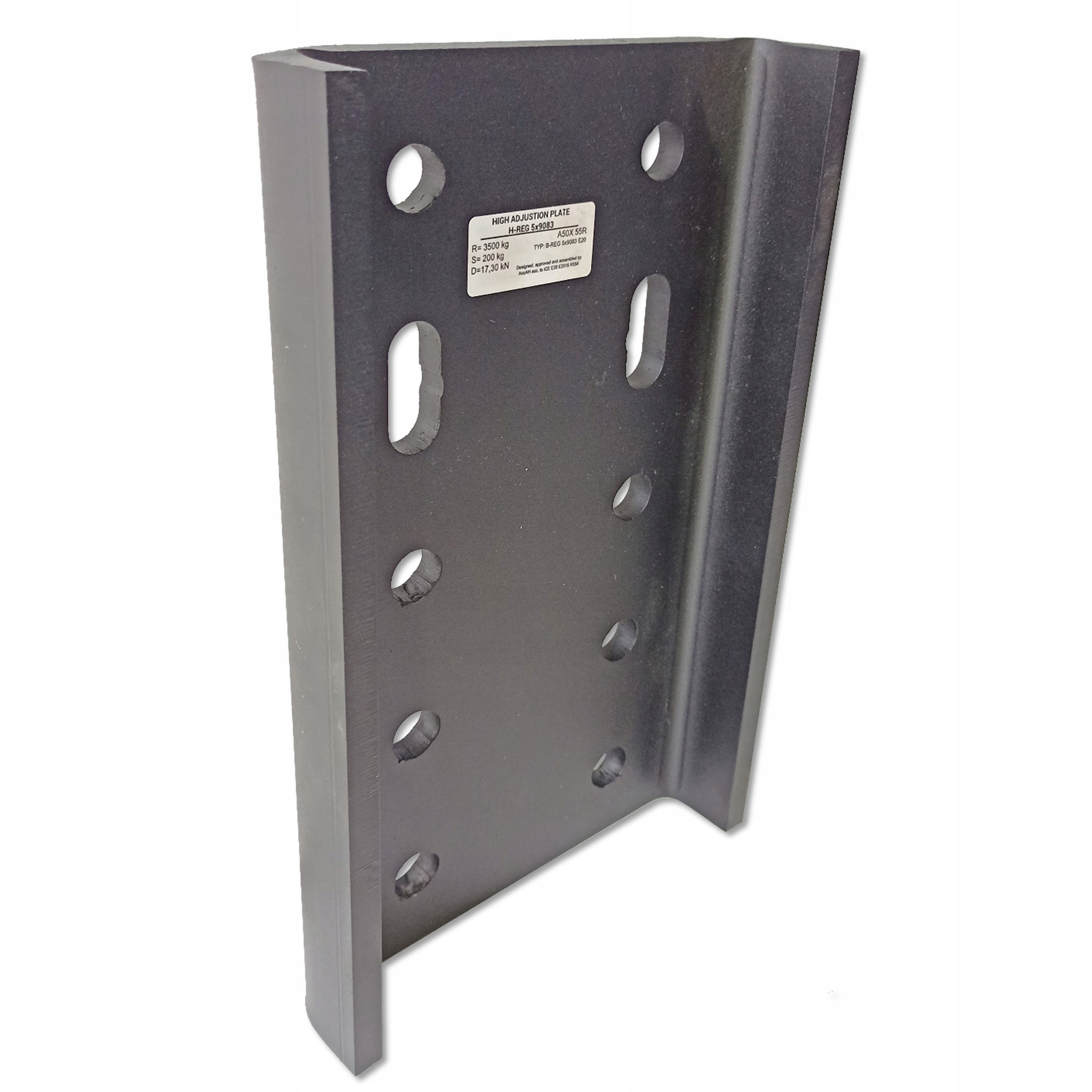 Adaptérová doska pre reguláciu výšky gule ťažného háku 90 mm/83x56 mm