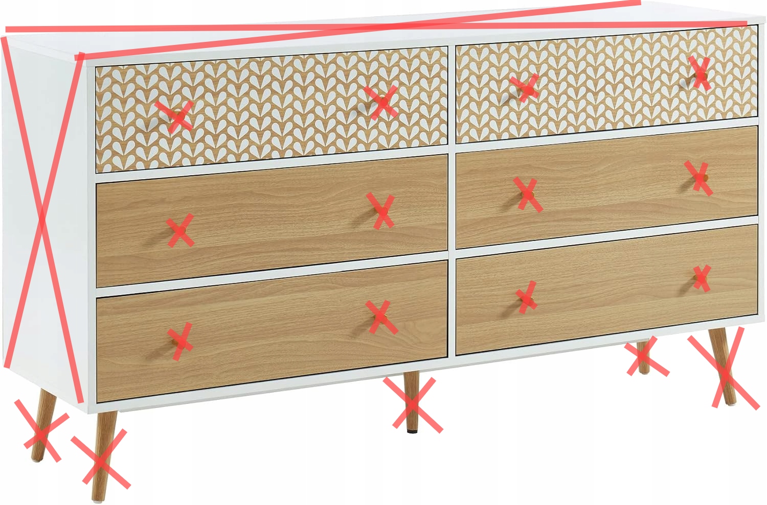 Komoda BAÏTA Capucine, długość 150 cm