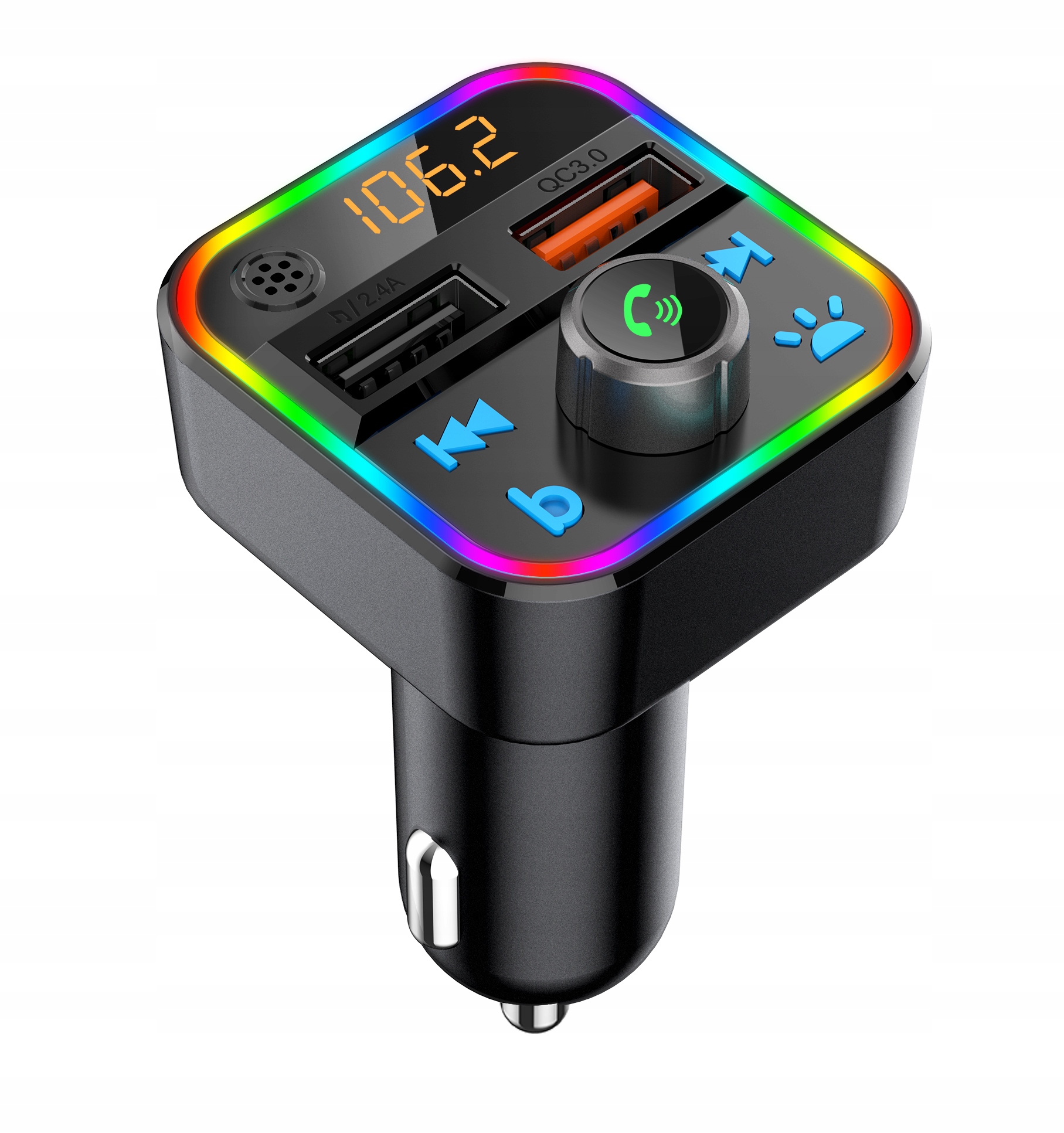 TRANSMITER FM BLOW ŁADOWARKA USB QC RGB BLUETOOTH Funkcje ładowarka USB zestaw głośnomówiący