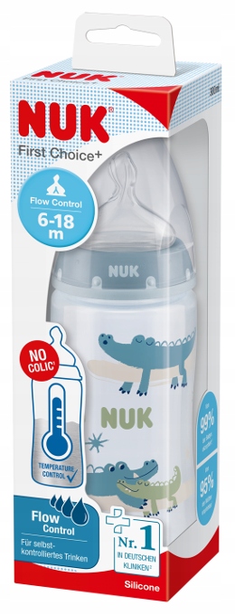 NUK butelka FC+ 300ml smoczek Flow Control 6-18m EAN (GTIN) 4008600406365
