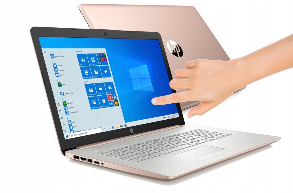 Promocja Różowy Laptop Hp 17 i3-11g 16GB 512SSD Win10 Dotyk wyprzedaż przecena