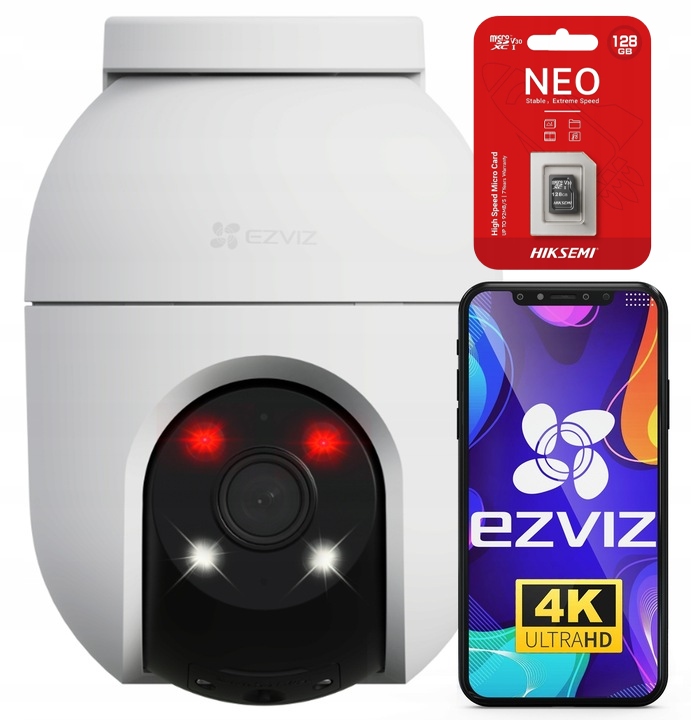 WiFi Ip kamera Ezviz C8c 4K 8Mpx 360° Náhľad 24/7 karta MicroSD 128GB