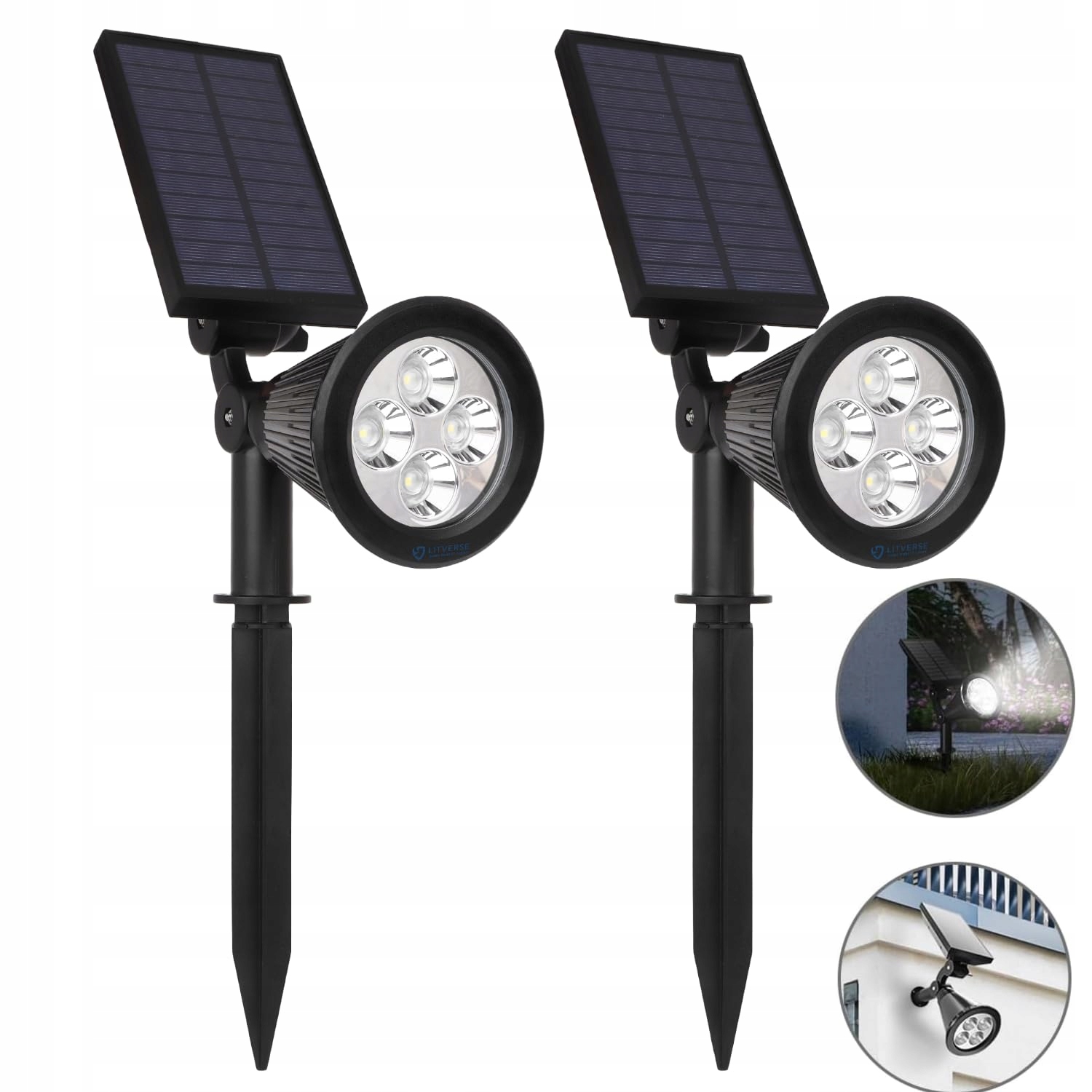 Solární Led lampy Zahradní Zapichovací svítilny Tepla Bílá IP65 Silné 4X