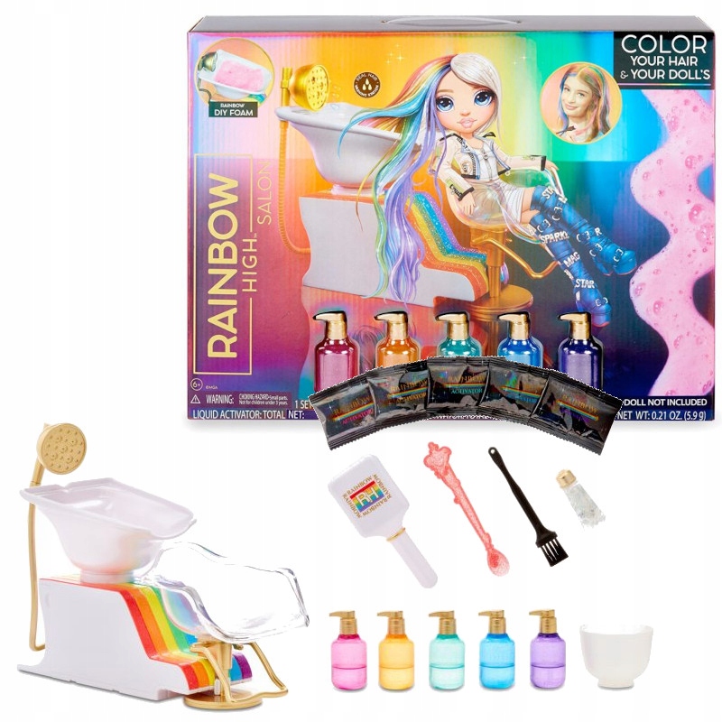 

Rainbow High Salon fryzjerski farbowanie włosów