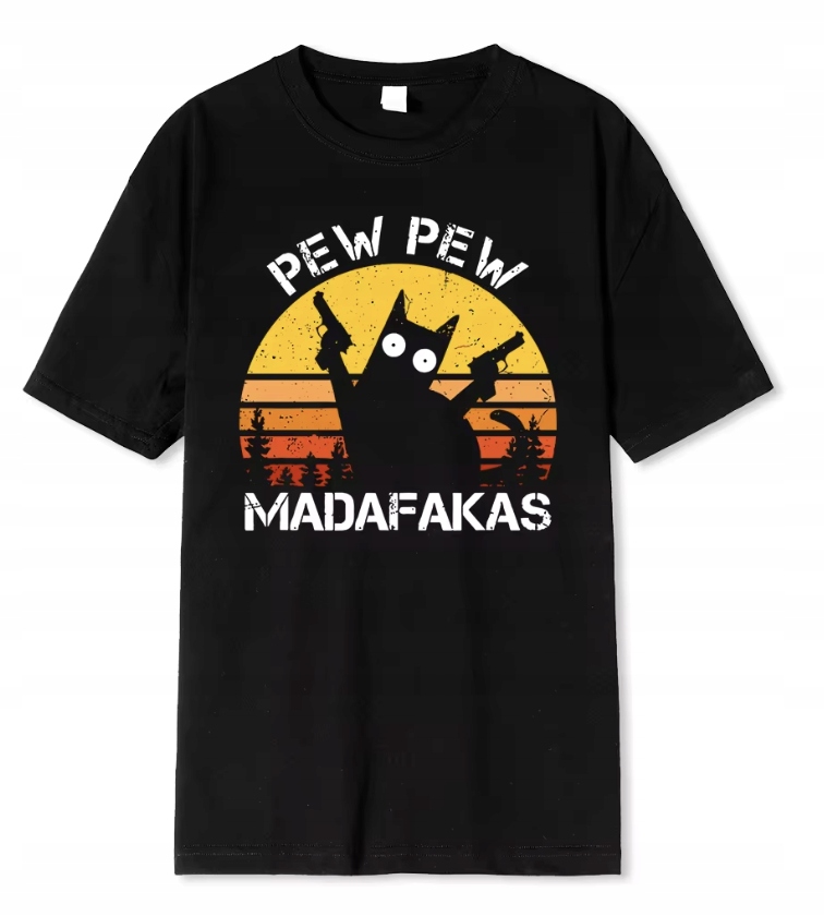 GR8Shop Vintage Pew Pew Dog Lovers Madafakas With Gun Pistol T - Foto 3