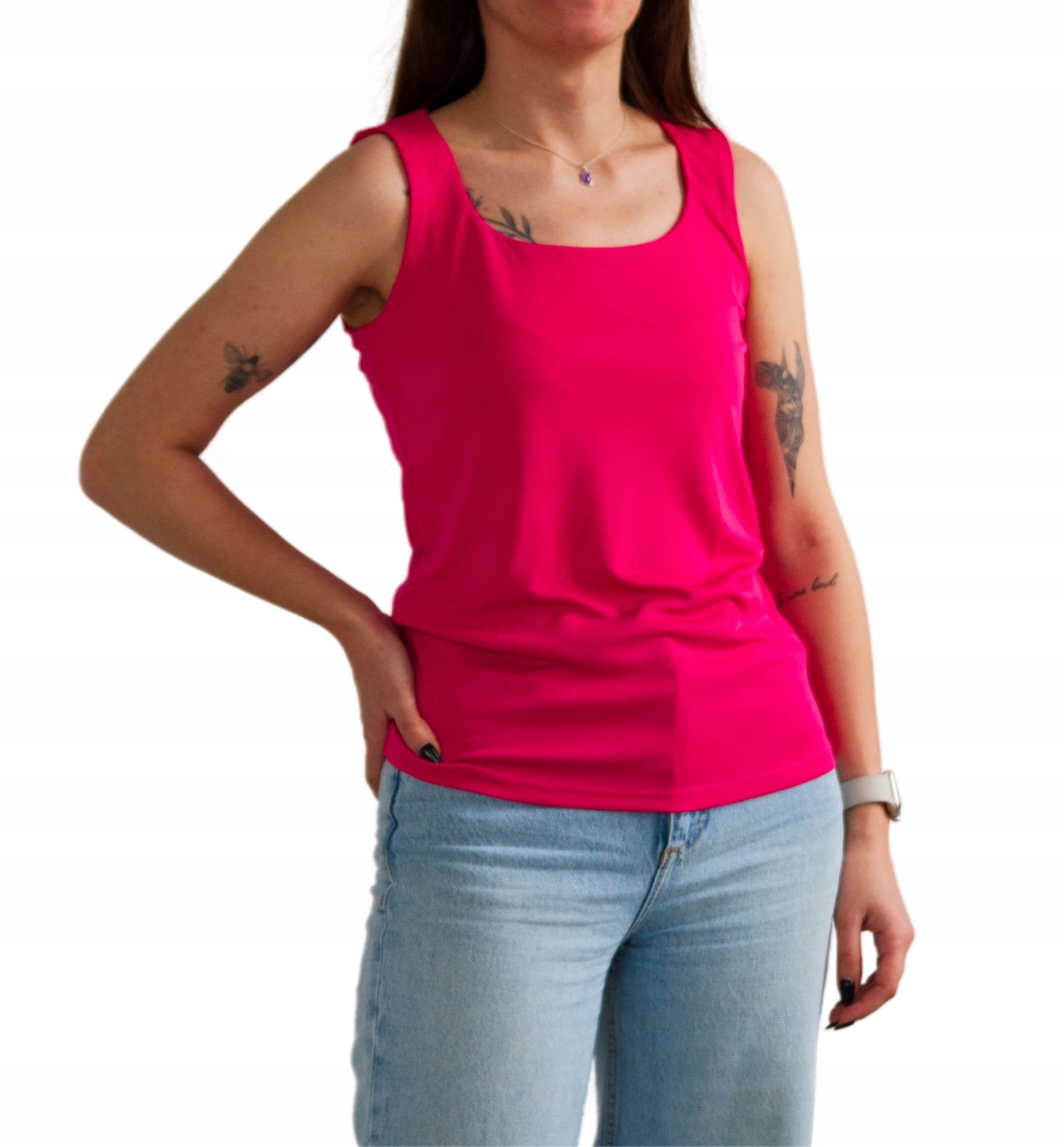 Dámská halenka Liu Jo Top Jersey růžová, bez rukávů, módní vel. Eu 40 It 46