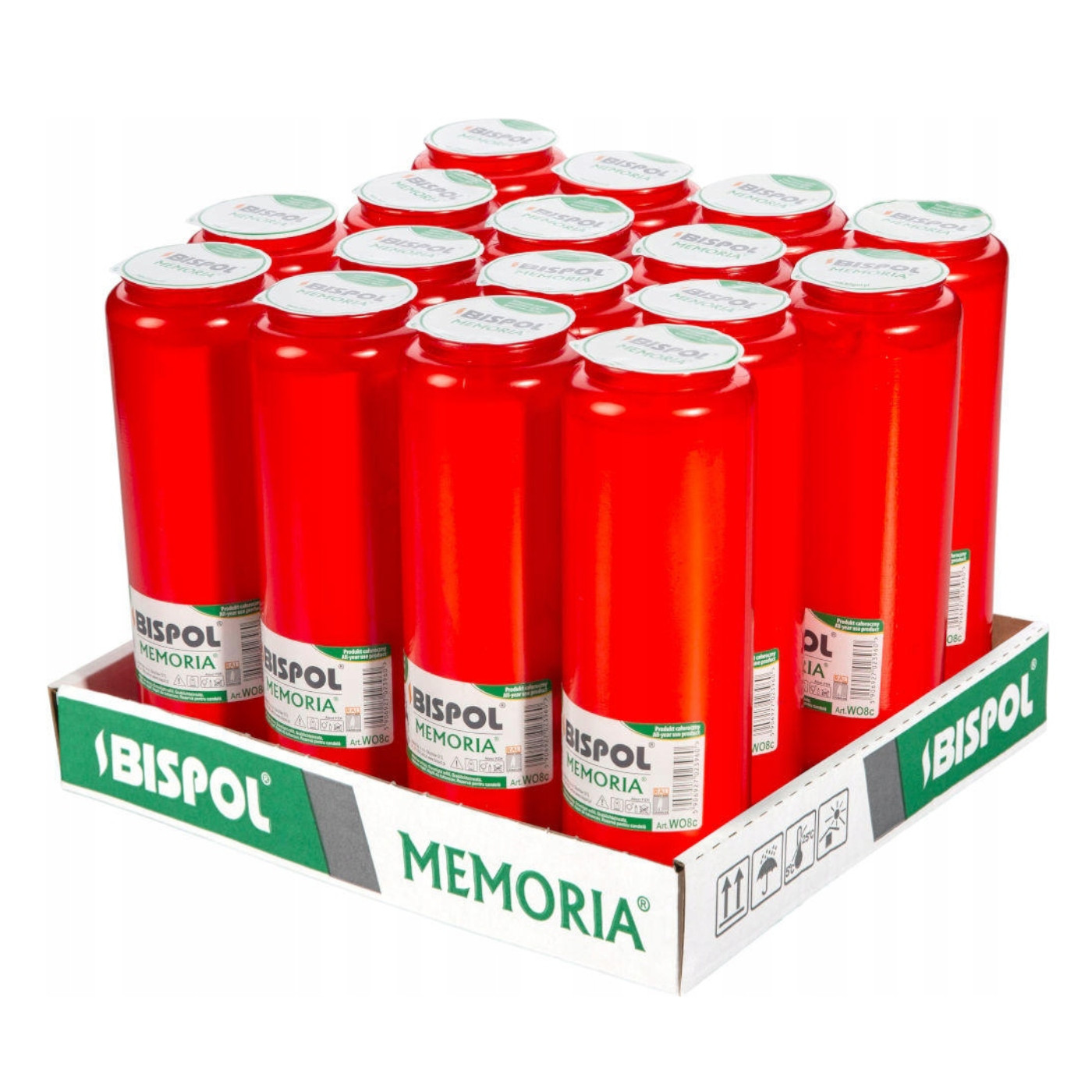 Wkłady olejowe czerwone taca 16 sztuk na zimę długopalne 8dni WO8c