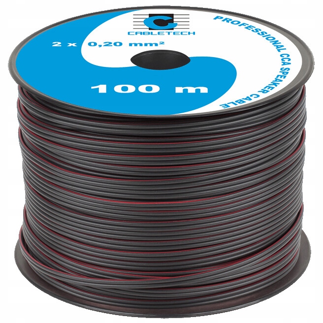 

Przewód zasilający dwużyłowy 2x0,22mm czarny 1m