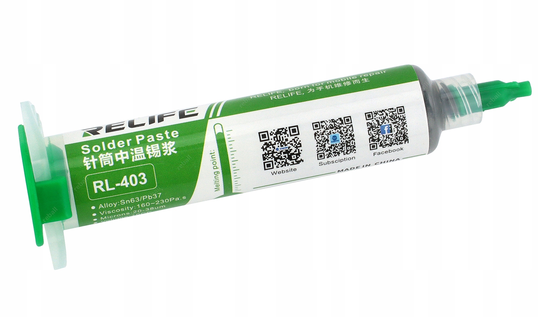 

183°C Pasta Lutownicza Płynna Cyna Relife 10ml 35g