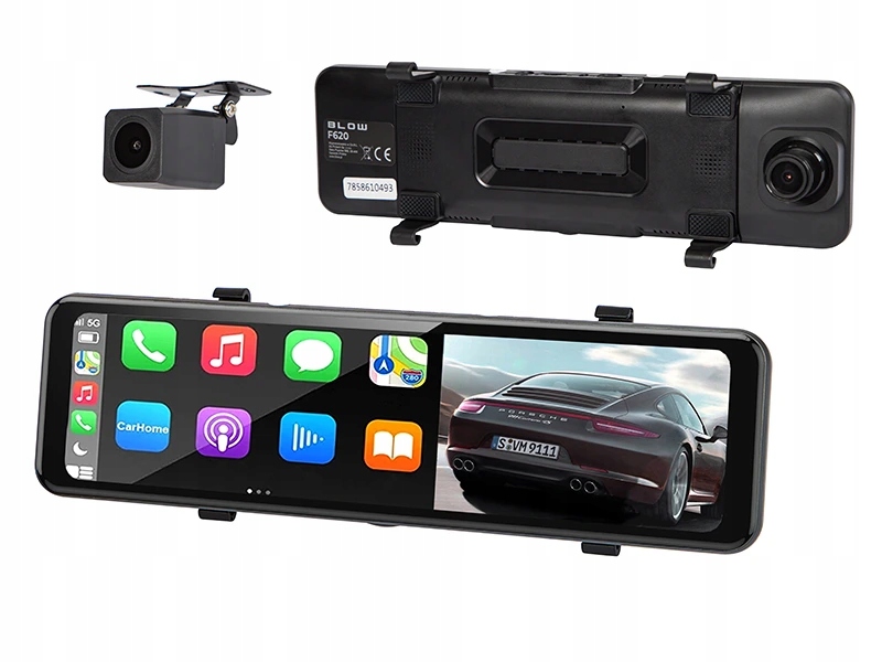Kamera do auta v zrkadle Blackbox Dvr F620 Carplay Android auto