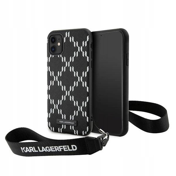 Etui Karl Lagerfeld Monogram Losange Saffiano na iPhone 11 Xr czarne