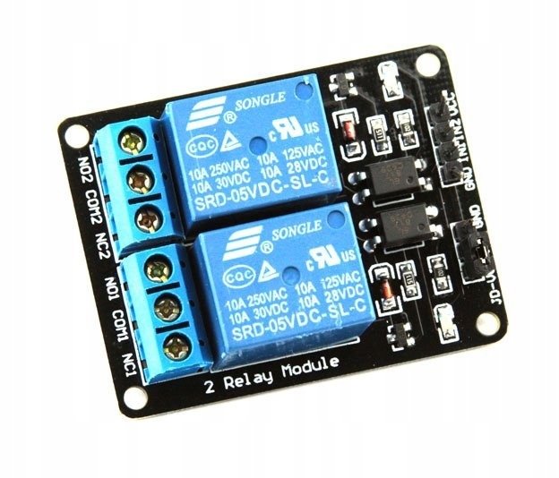 

Moduł przekaźnika 2-kanałowego 5V 10A z optoizol