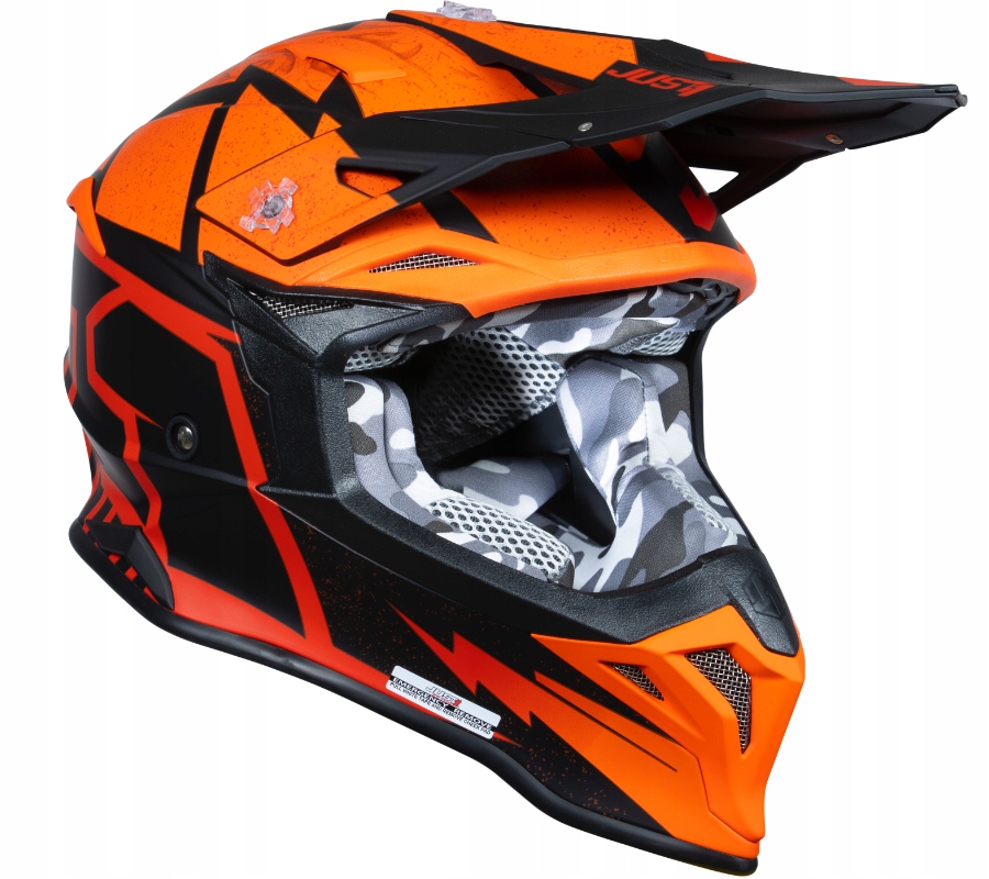 Kask JUST1 J39 POSEIDON black orange red L
