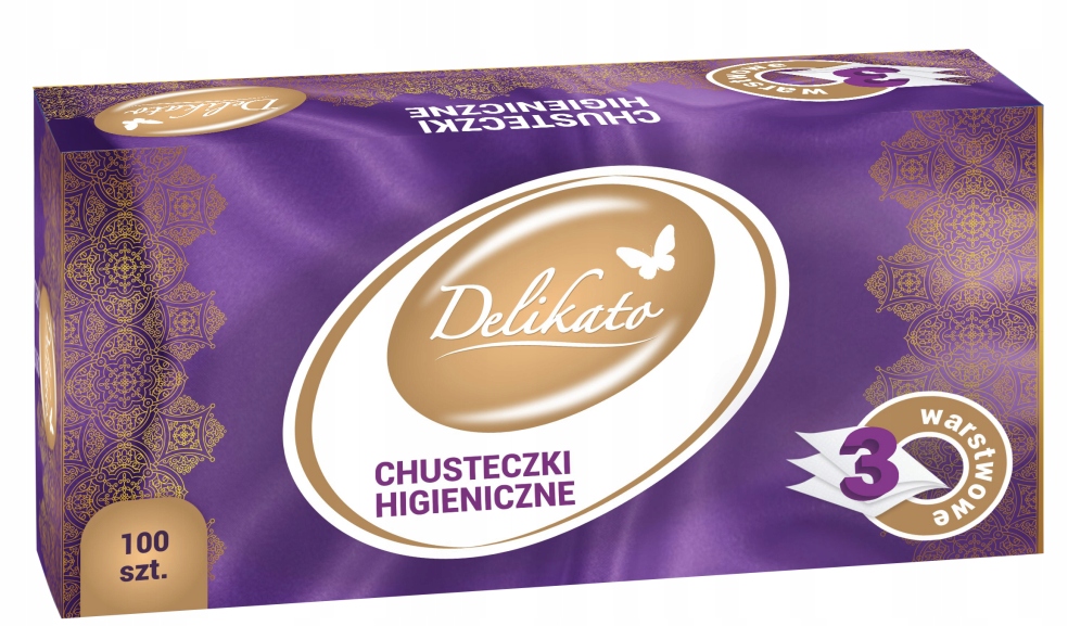 

Chusteczki Higieniczne Delikato 100szt. 3 warstwy