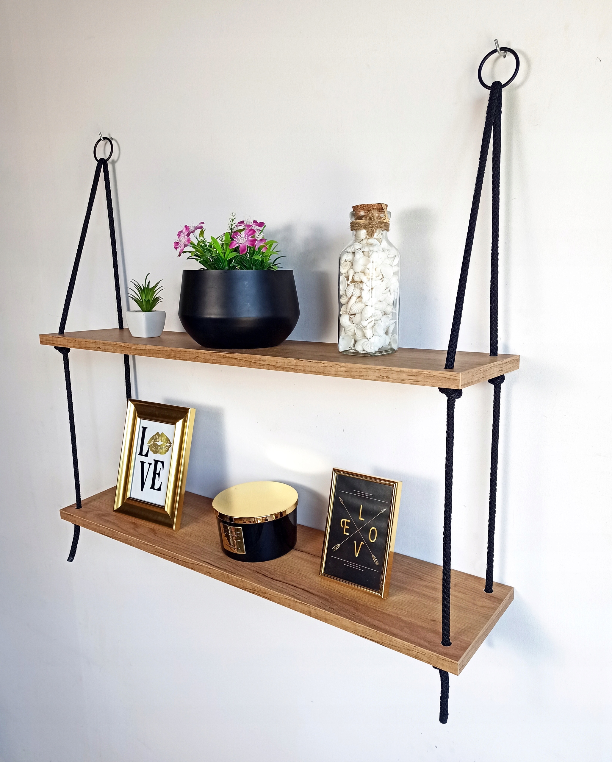 Półka wisząca na linie RUSTYKALNE INDUSTRIAL 80cm Marka Zarbau