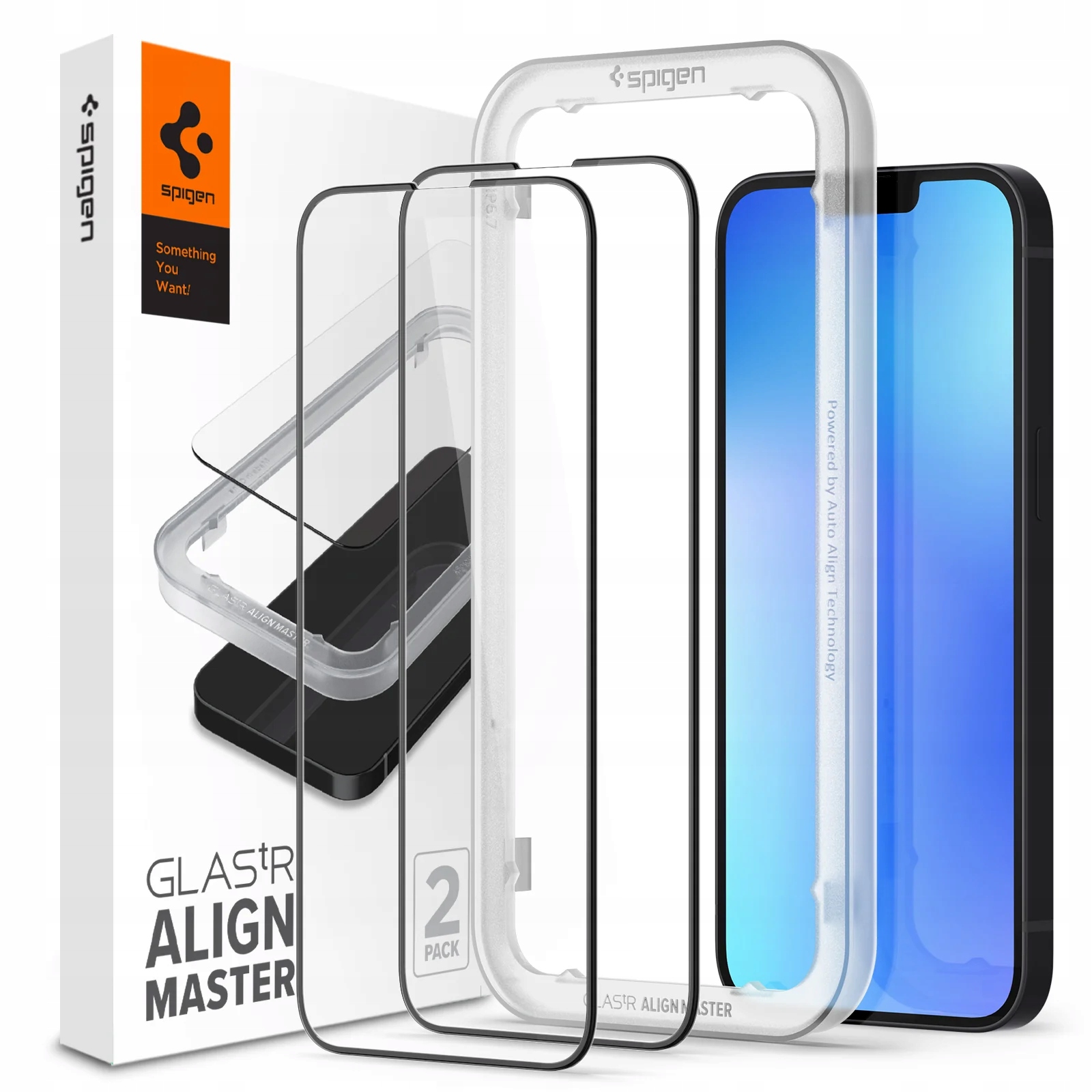 Spigen tR Align Master 2 sztuki, Fc czarny iPhone 14 Plus/iPhone 13 Pro Max