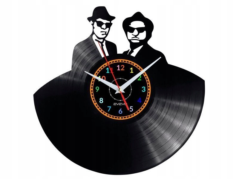 Blues Brothers Dekorativní Nástěnné Hodiny Moderní Vinylová Deska Vinyl N