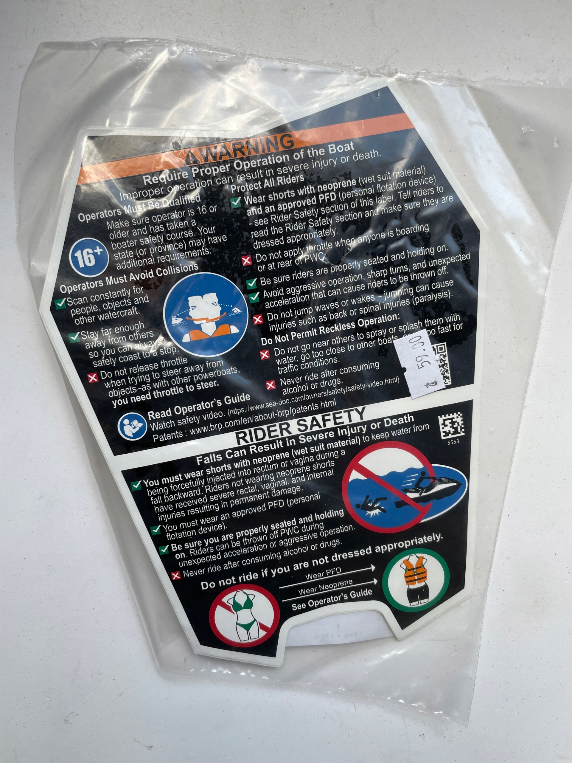 

Naklejka Sea-Doo Spark Warning