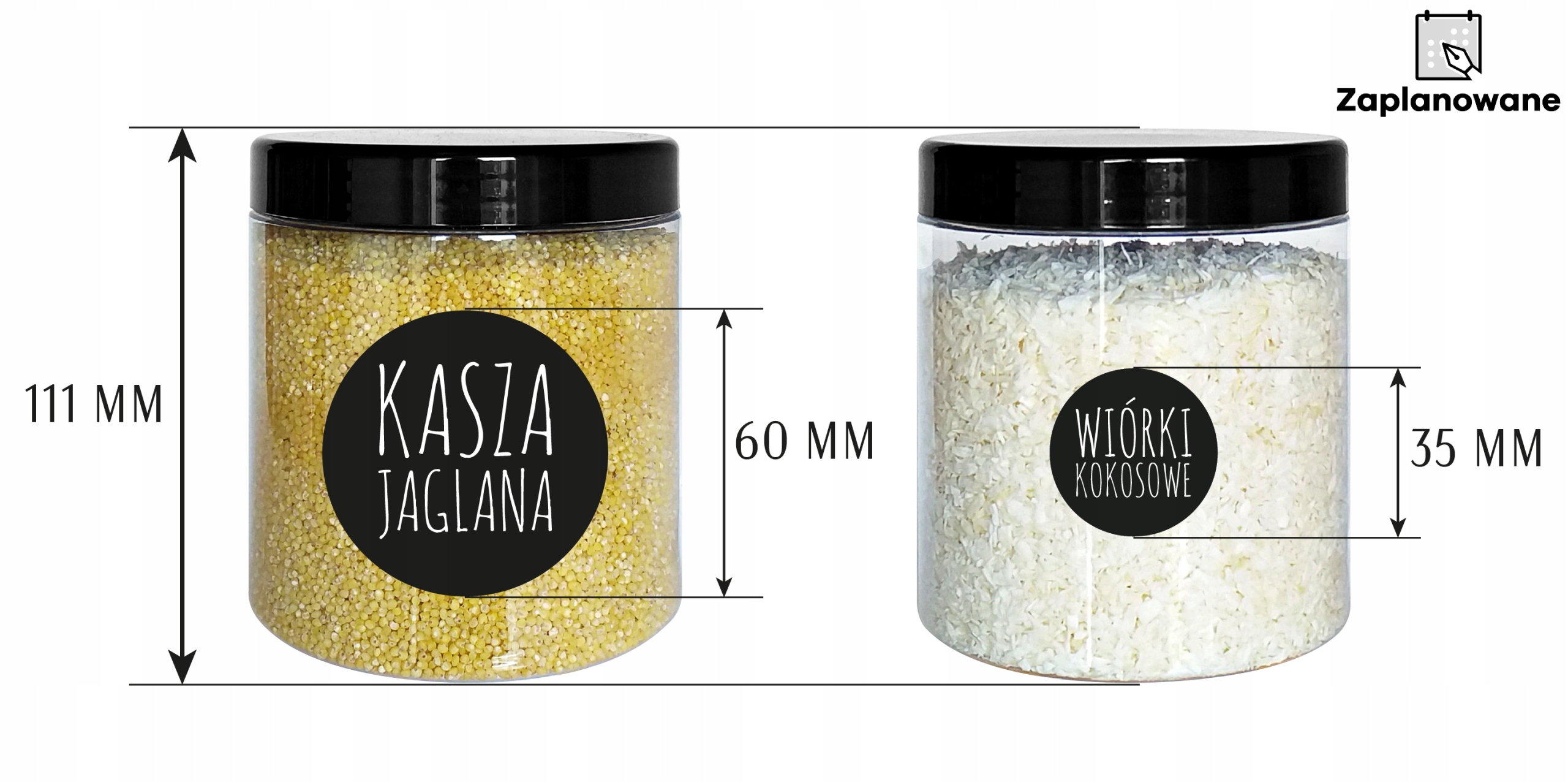 POJEMNIK do przechowywania żywności 750ml słoik na żywność PET 750 ml Pojemność 0.75 l