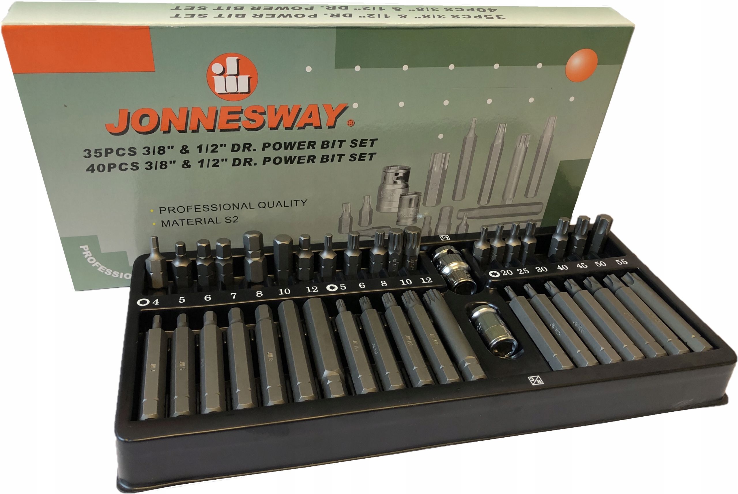 

Jonnesway klucze zestaw bitów torx imbus 40 części