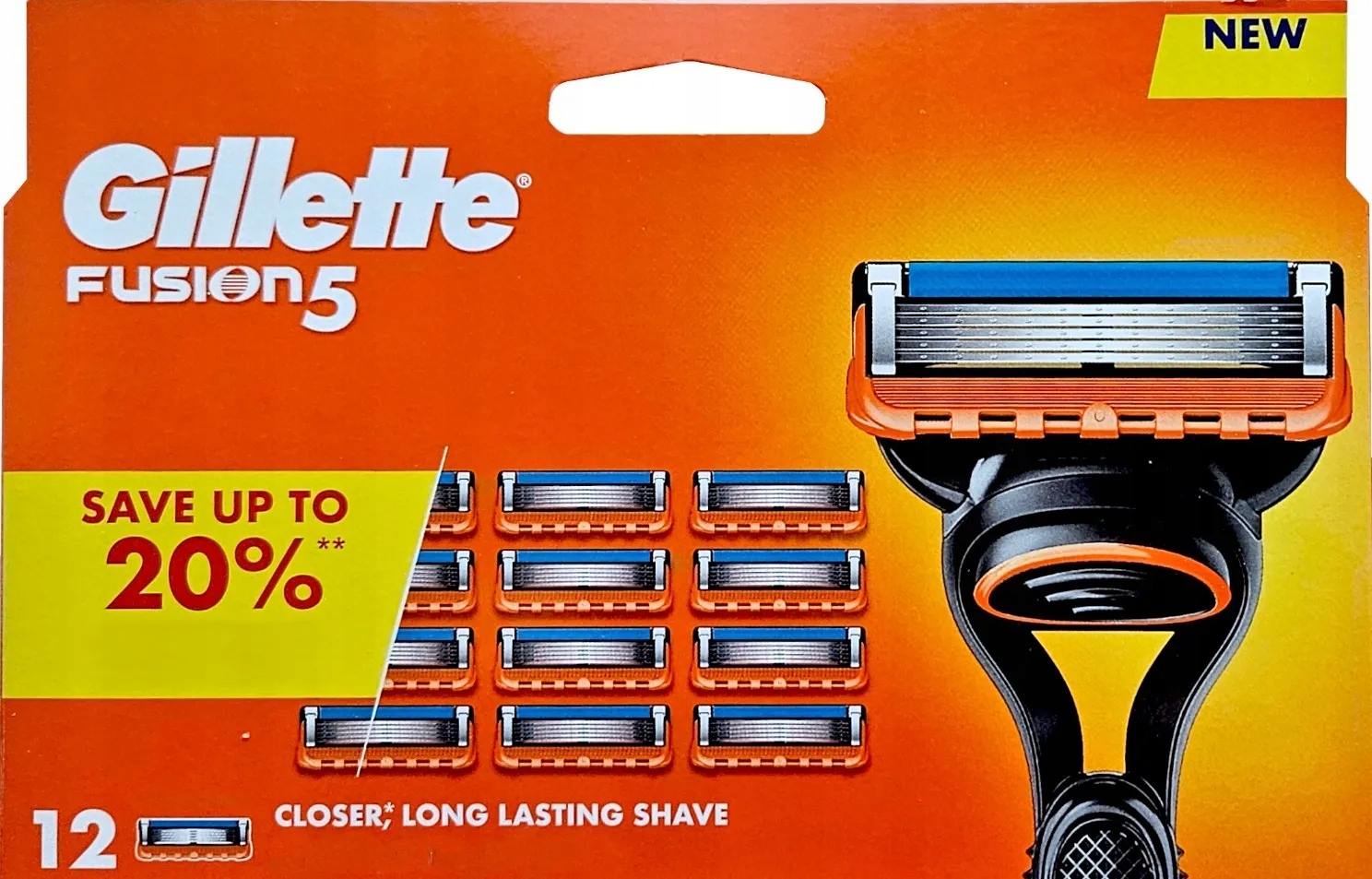 Gillette Fusion5 náhradní břity pro holicí strojek pro muže 12 ks