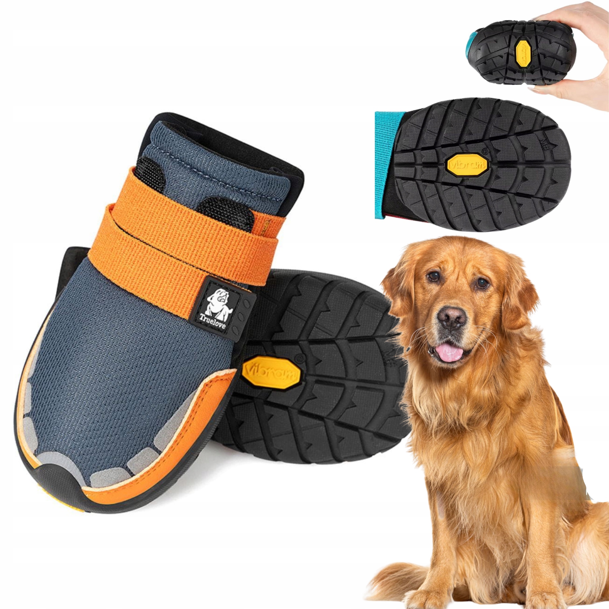 Levně Boty Pro Psa Truelove On Track Podrážka Vibram XL (2 ks) 7,6 cm Tmavě Modré