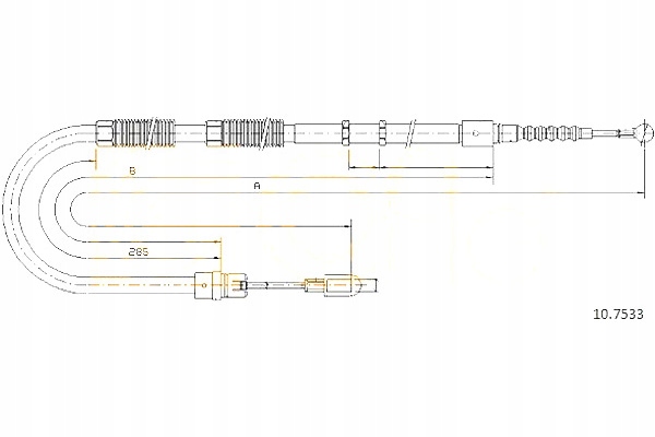 трос тормоза ручного Audi Cofle